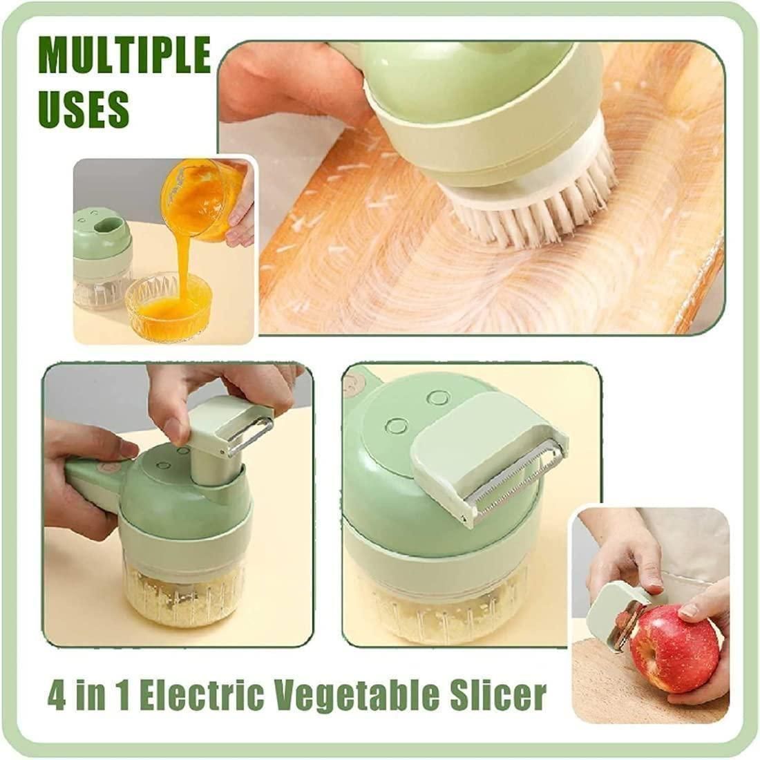 4 in 1 Portable Electric Vegetable Cutter Set 50% Off
