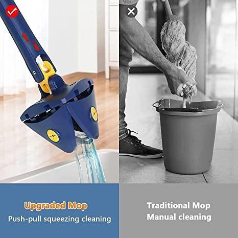 Blue Squeezing Triangle Cleaning Mop 40% Off