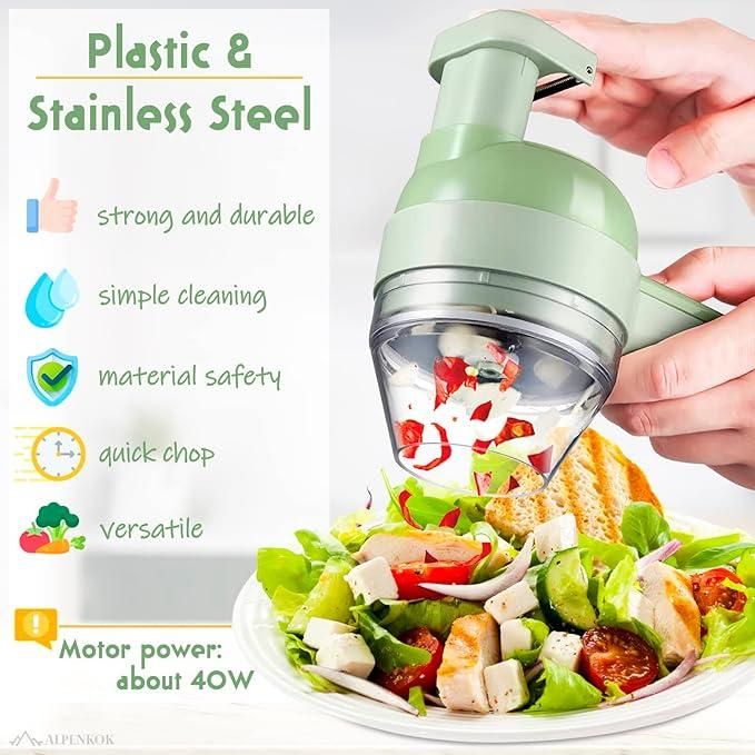 4 in 1 Portable Electric Vegetable Cutter Set 50% Off