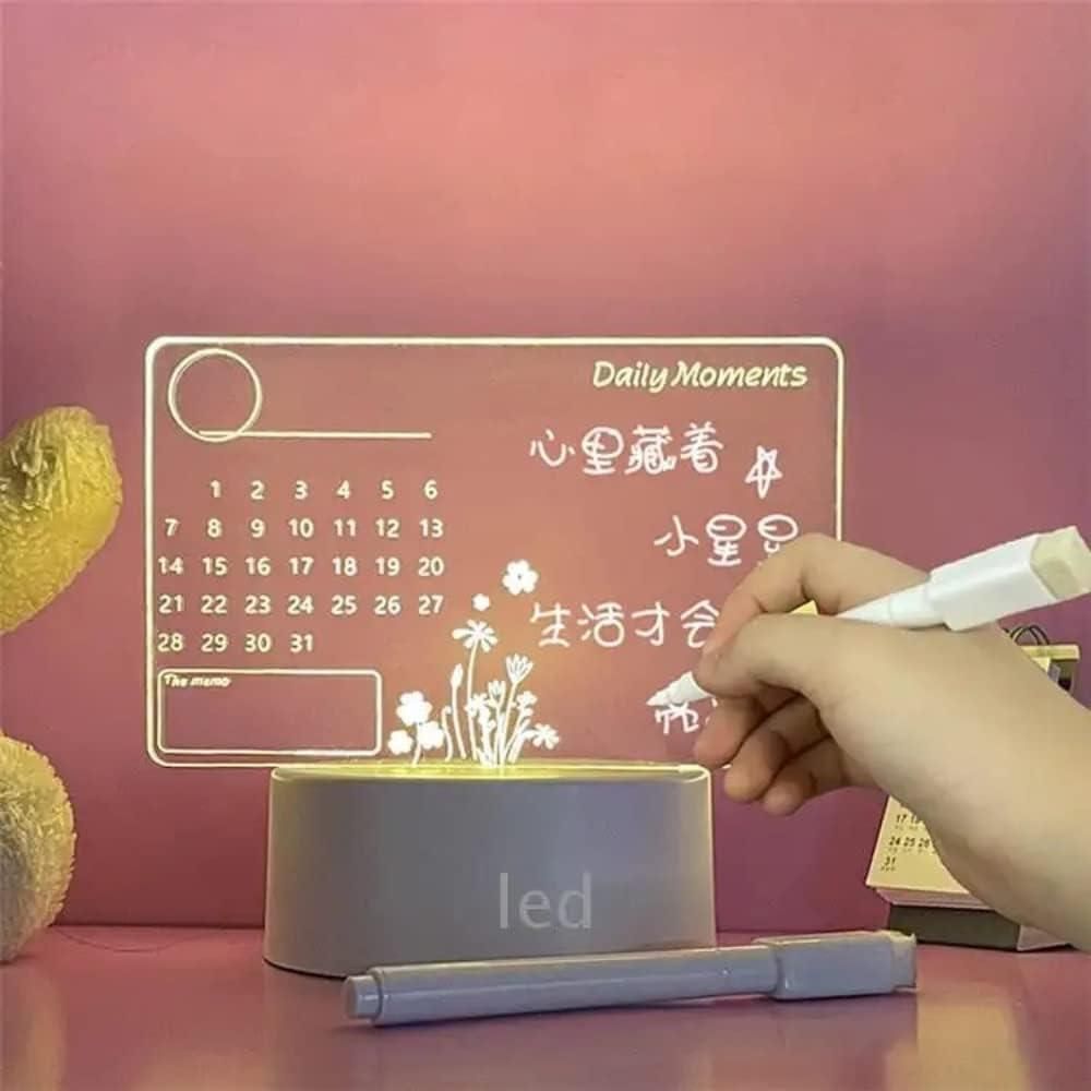 3d Acrylic Writing Board with Pen and Light 50% Off