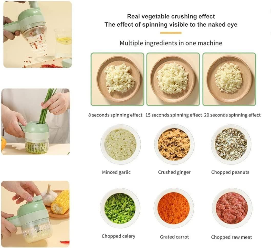 4 in 1 Portable Electric Vegetable Cutter Set 50% Off