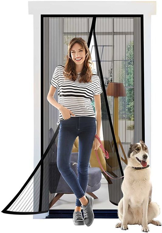 Magnetic Mosquito Screen Door Net Curtain with Magnets Reinforced Polyester 55% Off
