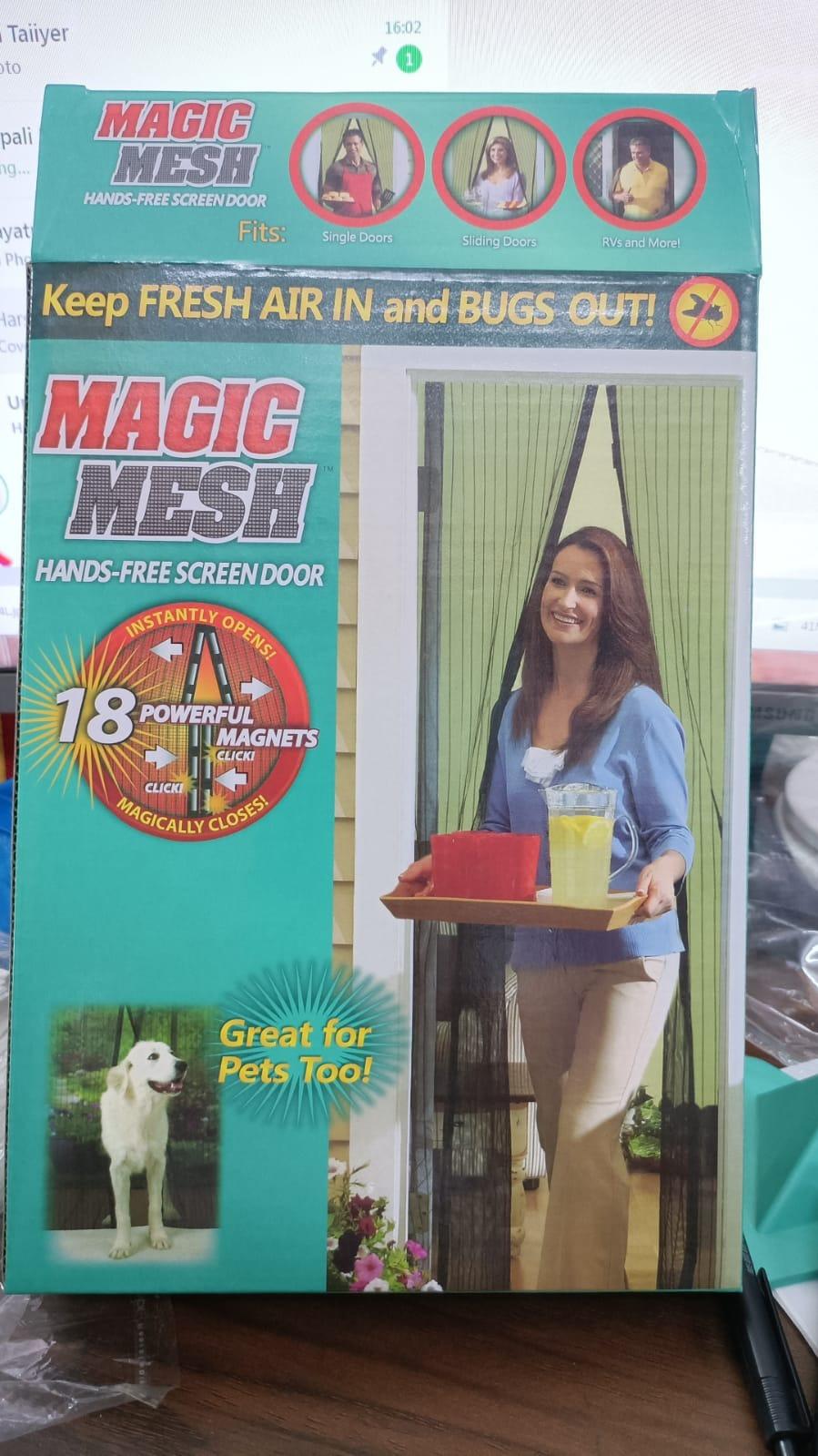 Magnetic Mosquito Screen Door Net Curtain with Magnets Reinforced Polyester 55% Off