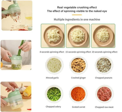 4 in 1 Portable Electric Vegetable Cutter Set 50% Off